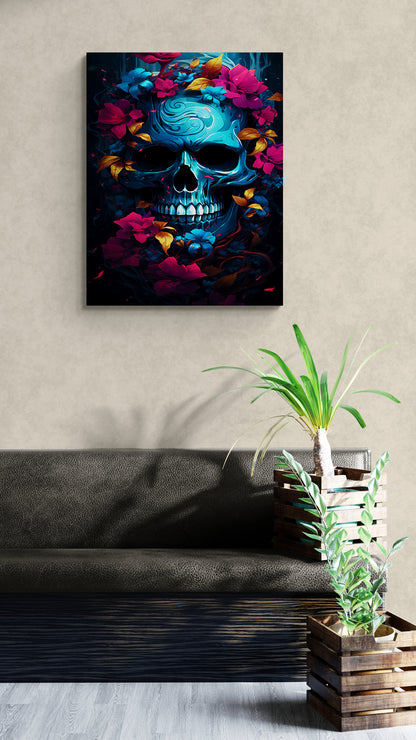 "Blue Skull Bloom"