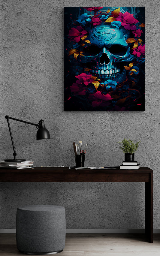 "Blue Skull Bloom"